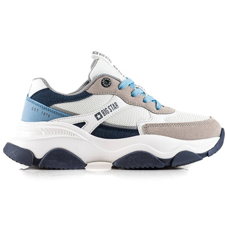 Sneakers för damer Big Star JJ274580 vit blå mångfärgad