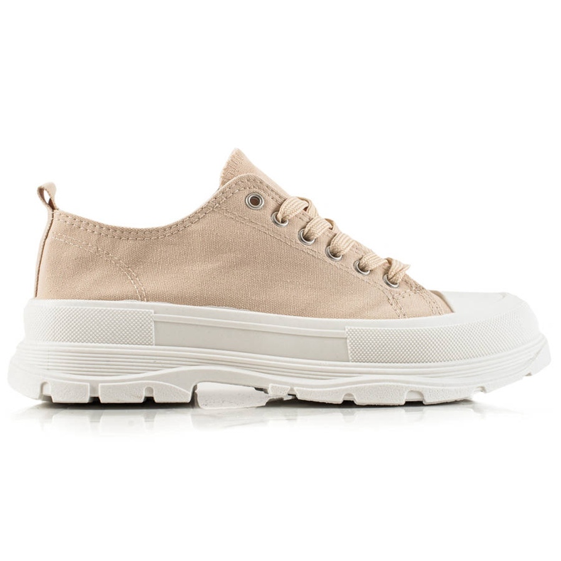 TRENDI Fashionabla beige sneakers
