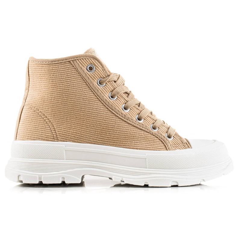 Sweet Shoes Sneakers i hög mocka beige brun