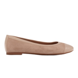 Marco Shoes Bekväma ballerinor med klädsel beige