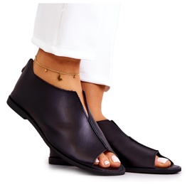 Läderskor med dragkedja Nicole 2718/001 Svart