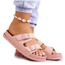 S.Barski Gummitofflor Med Spänne Rosa Corina