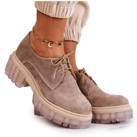 Fashionabla mocka Loafers Beige Lauriss