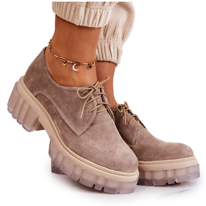 Fashionabla mocka Loafers Beige Lauriss