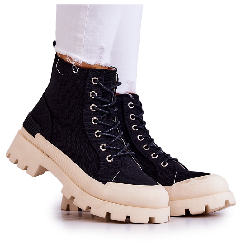 S.Barski Damsneakers Svarta Larina Boots