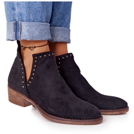 PS1 Svarta smarta korsade stövlar med utskärningar