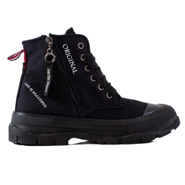 Sabatina Sneakers med dragkedja svart