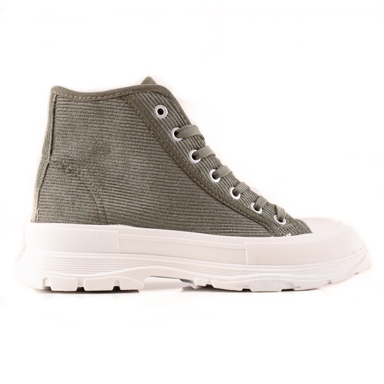 Sweet Shoes Sneakers i hög mocka grön