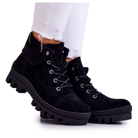 S.Barski Mockastövlar Tied Black Dalles svart