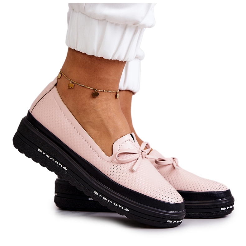 Vinceza Damläder Loafers Rosa Cannes