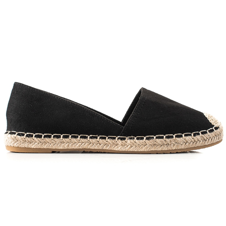 TRENDI Klassiska svarta espadriller