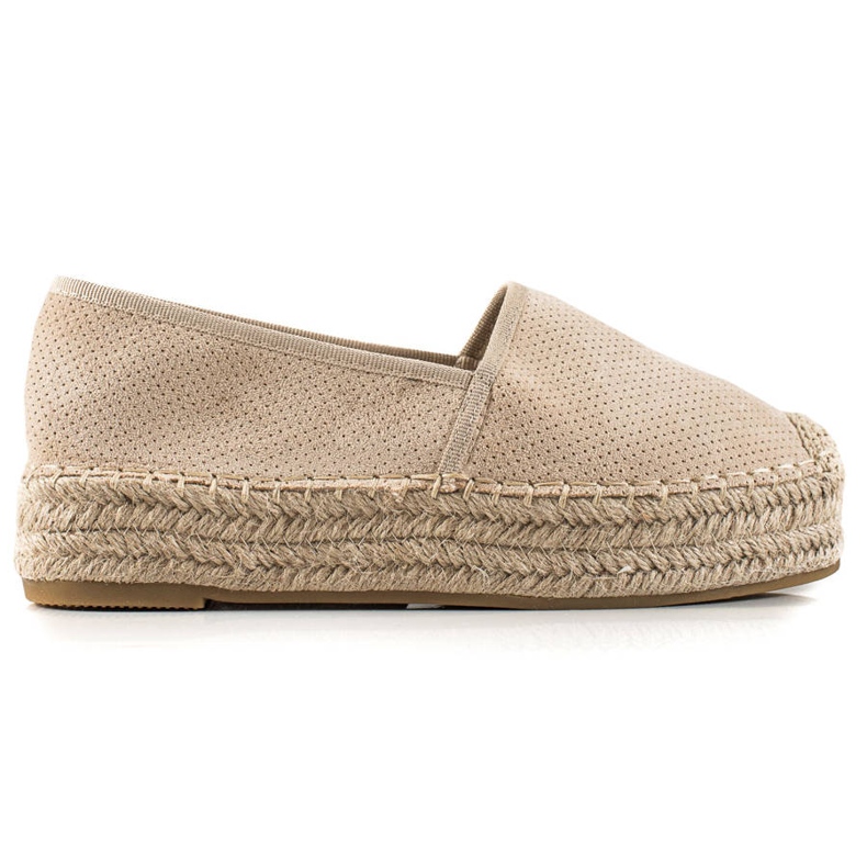 Bestelle Beige Espadrilles på plattformen