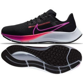 Nike Air Zoom Pegasus 38 W löparskor CW7358 011 svart purpur rosa