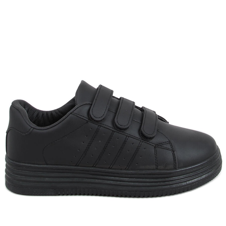Saanvi Negro sneakers med kardborreband svart