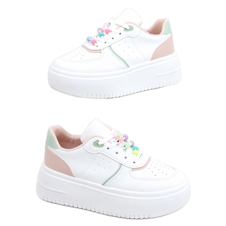 Damsneakers med Lalima Rosa pärlor vit