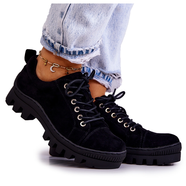 S.Barski Damskor i mocka, bundna svarta Mayson