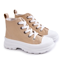 FR1 Höga Sneakers för barn Beige Freeze