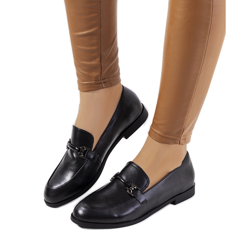 Svarta Genovese loafers för kvinnor