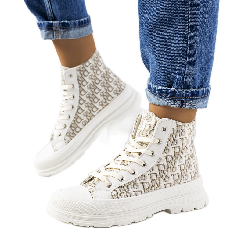 Beige sneakers, damskor, Chester