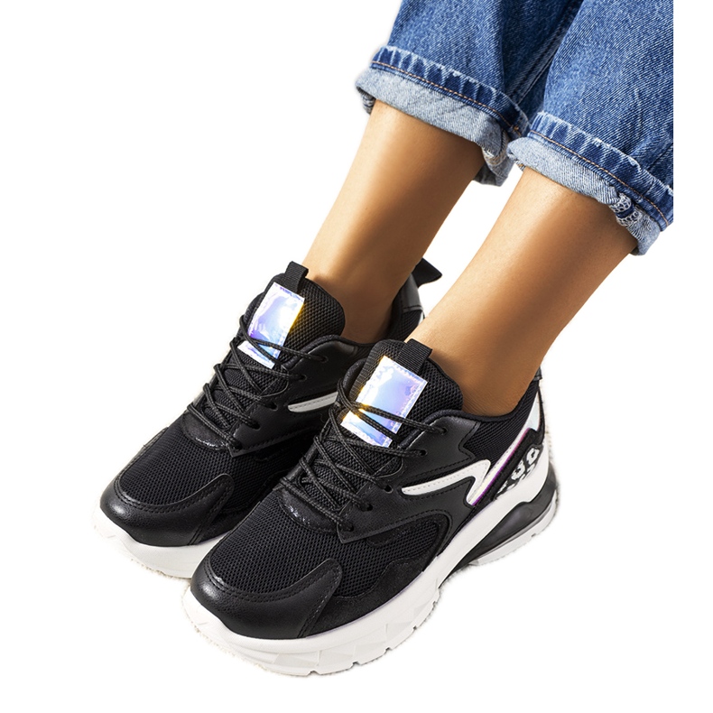 George svarta holografiska sneakers