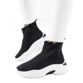 Svarta high-top sneakers