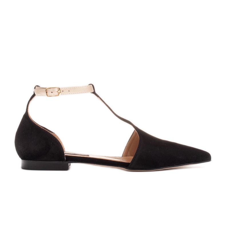 Marco Shoes Sandaler i mocka med ankelrem svart