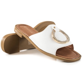 W. Potocki Vita tofflor med Potocki-prydnad