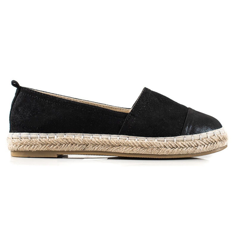 TRENDI Svart Espadrilles med glitter