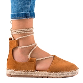 Lucky Shoes Knyt Camel Espadrilles brun