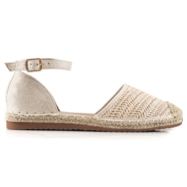 Anesia Paris Flätade Espadrillos Med Spänne beige
