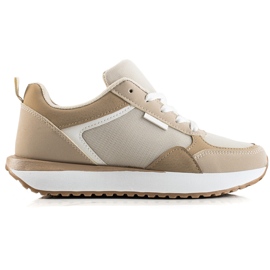 Sweet Shoes Sneakers med mesh beige brun