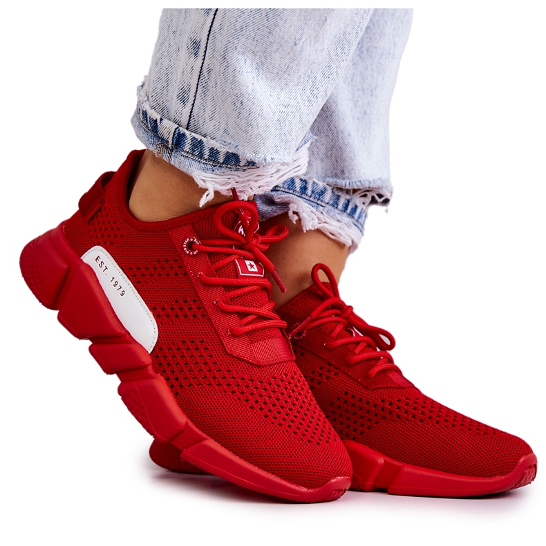 Damsportskor Memory Foam Big Star JJ274270 Röd