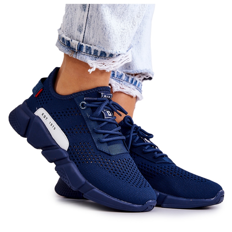 Damsportskor Memory Foam Big Star JJ274274 Marinblå