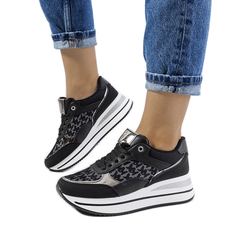 Svarta Farnese sneakers silver-