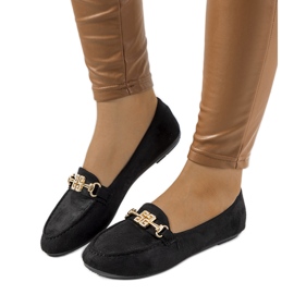 Svarta mockasiner med Cardoso-spänne