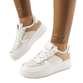 Beige Statela sneakers för dam