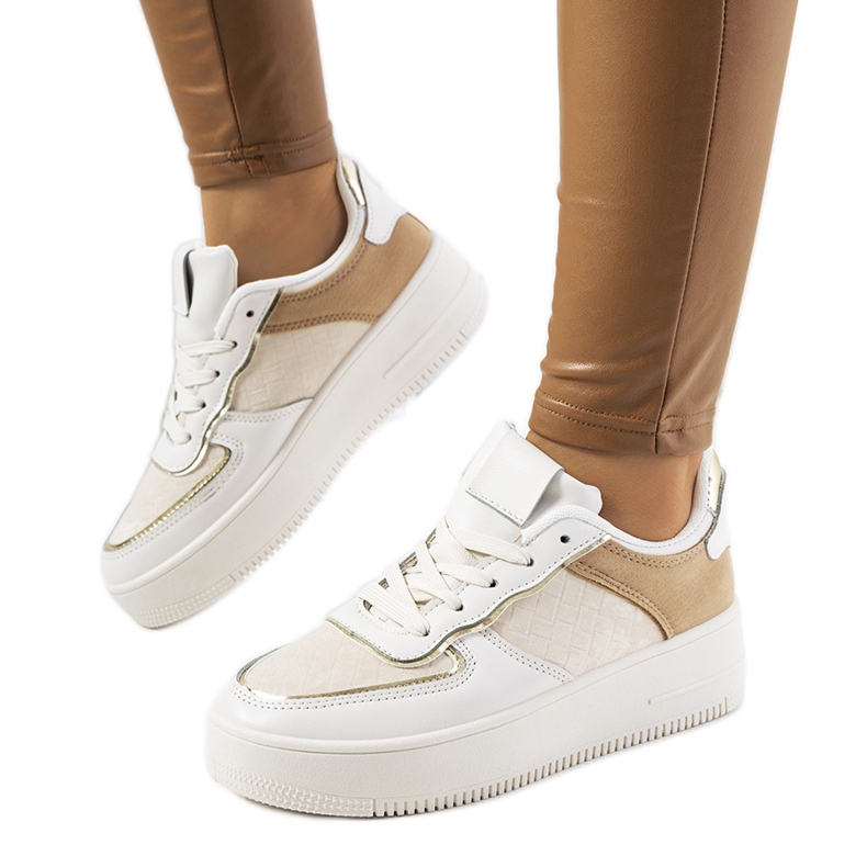 Beige Statela sneakers för dam