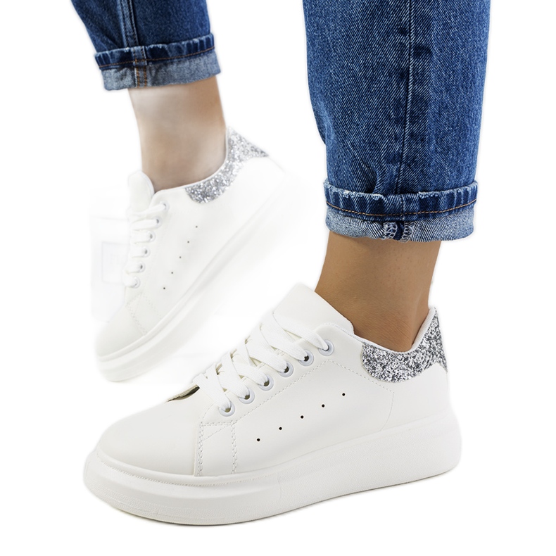 Gallo vita sneakers för kvinnor silver-