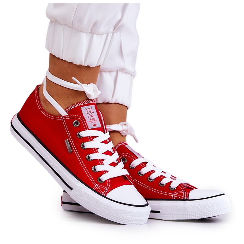 Klassiska Sneakers för kvinnor Cross Jeans JJ2R4010C Röd