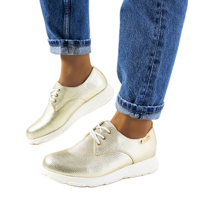 Gold Zipfs damskor gyllene