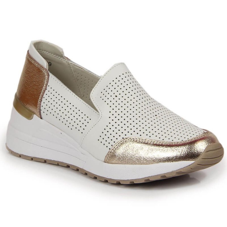 Genombrutna sneakers i läder Filippo W PAW333B vita