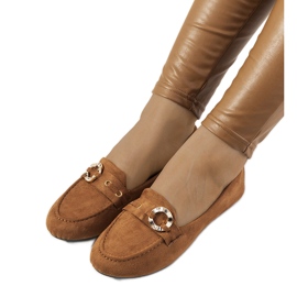 Bruna dam loafers från Leila