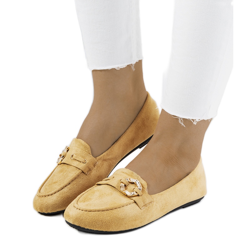 Beige Leila loafers för kvinnor