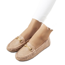 Townleyrosa loafers för dam beige