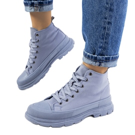 Blå ankelhöga sneakers på Boyes-plattformen