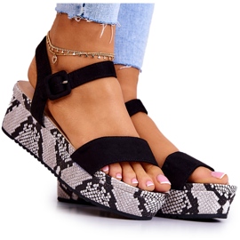 FW1 Mockasandaler på den svartvita Sariah-plattformen