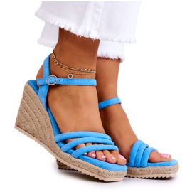 FJ1 Louisiana blå mocka sandaler