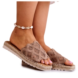 PE1 Lätt dam Camel Polly tofflor brun