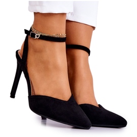 FB2 Kharen svart mocka spänne klackar