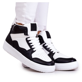 FG2 Höga sportskor för kvinnor Vita och svarta Megithoe